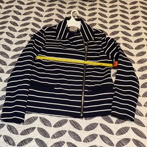 Navy and white moto jacket like new condition